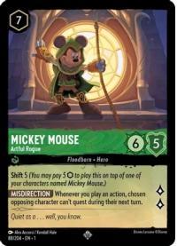 lorcana the first chapter mickey mouse artful rogue foil