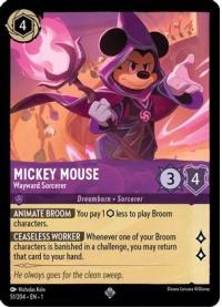 lorcana the first chapter mickey mouse wayward sorcerer foil