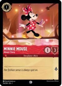 lorcana the first chapter minnie mouse always classy foil
