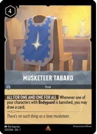 lorcana the first chapter musketeer tabard foil