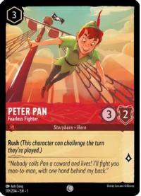 lorcana the first chapter peter pan fearless fighter foil