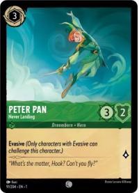 lorcana the first chapter peter pan never landing foil