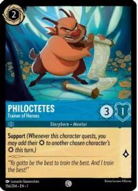 lorcana the first chapter philoctetes trainer of heroes foil