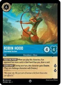 lorcana the first chapter robin hood unrivaled archer foil