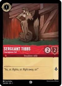 lorcana the first chapter sergeant tibbs courageous cat