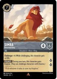 lorcana the first chapter simba returned king foil