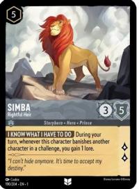 lorcana the first chapter simba rightful heir