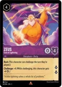 lorcana the first chapter zeus god of lightning foil