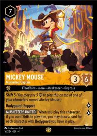 lorcana ursula s return mickey mouse musketeer captain foil