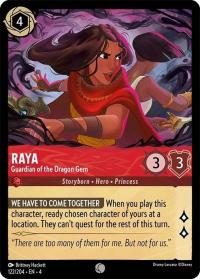 lorcana ursula s return raya guardian of the dragon gem foil