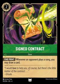lorcana ursula s return signed contract