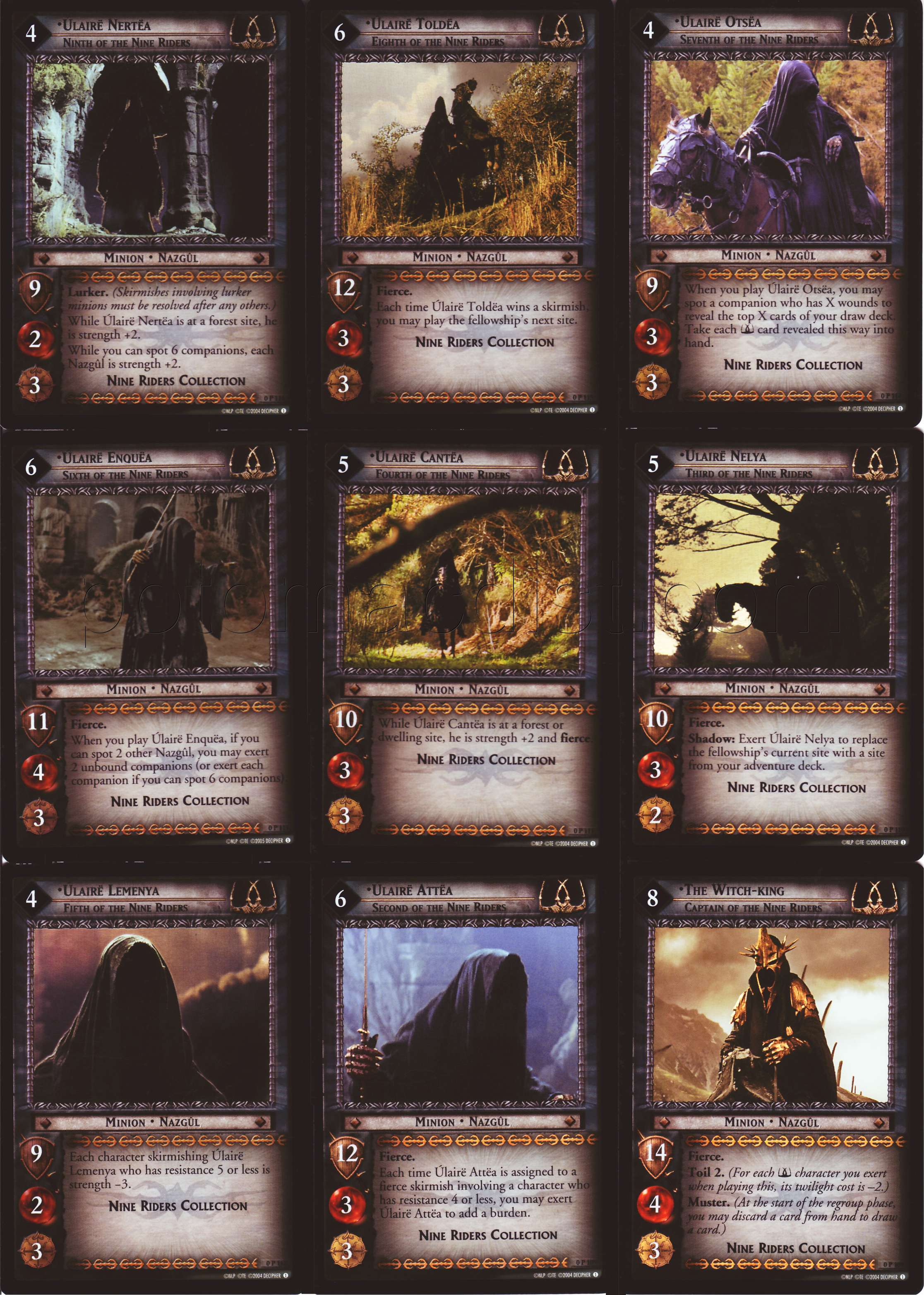 LOTR TCG Nine Riders Complete Premium Set