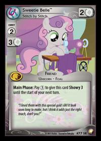 my little pony equestrian odysseys sweetie belle stitch by stitch