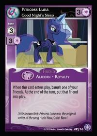 my little pony mlp promos princess luna good night s sleep foil