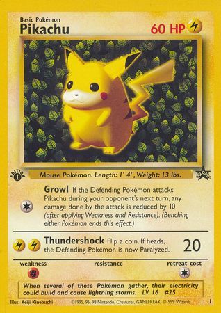 Pikachu - 1 - Promo 1st Edition Stamp Ivy Pikachu Misprint