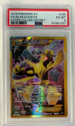 pokemon 4graded cards alakazam ex fates collide 125 124 psa 6
