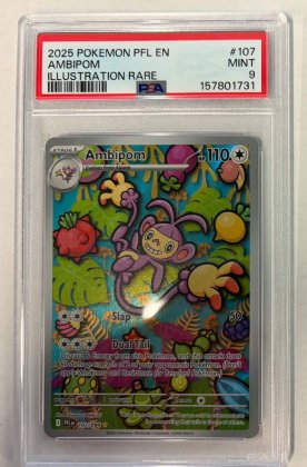 pokemon 4graded cards ambipom pfl107 psa9