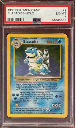 pokemon 4graded cards blastoise base set 2 102 psa 6