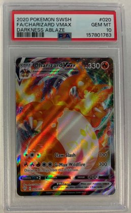 pokemon 4graded cards charizard vmax darkness ablaze psa 10