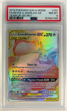 pokemon 4graded cards eevee snorlax gx 191 181 psa 8