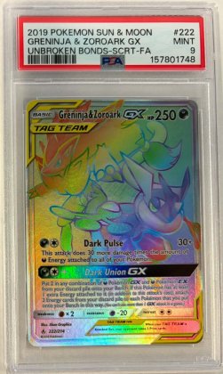 pokemon 4graded cards greninja zoroark gx hyper rare psa 9