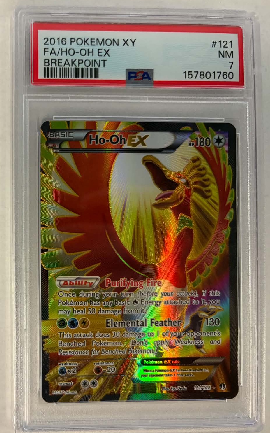 Ho-Oh EX - BreakPoint - PSA 7 