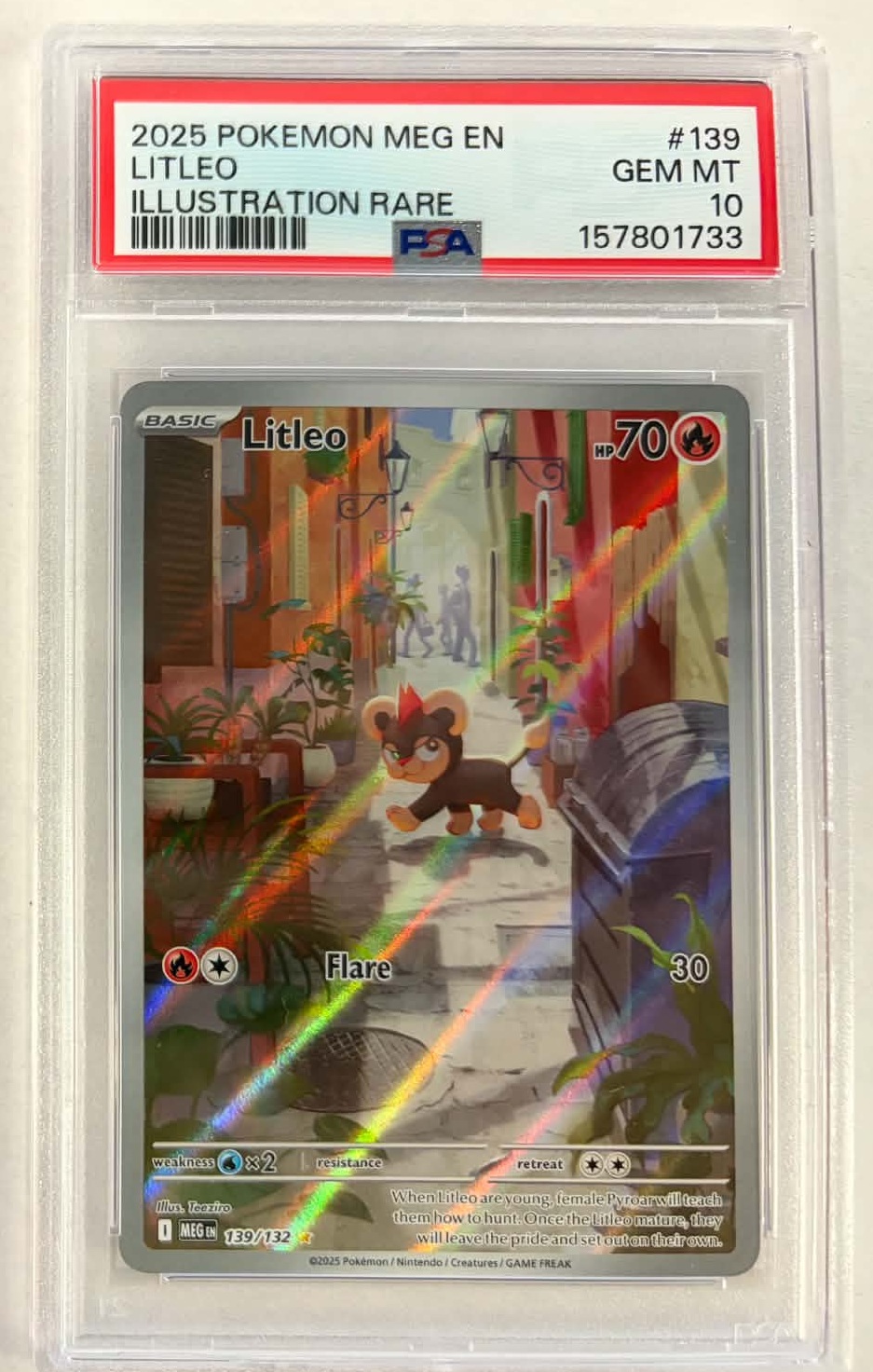 Litleo - Mega Evolutions - Illustrator Rare - PSA 10