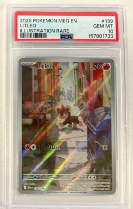 pokemon 4graded cards litleo mega evolutions illustrator rare psa 10