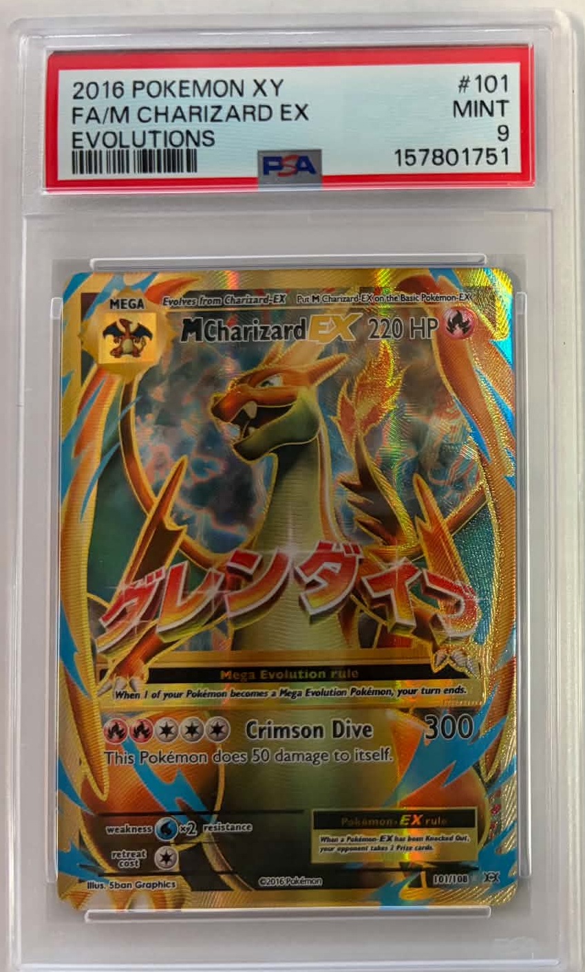M Charizard EX - 101-108 - PSA 9