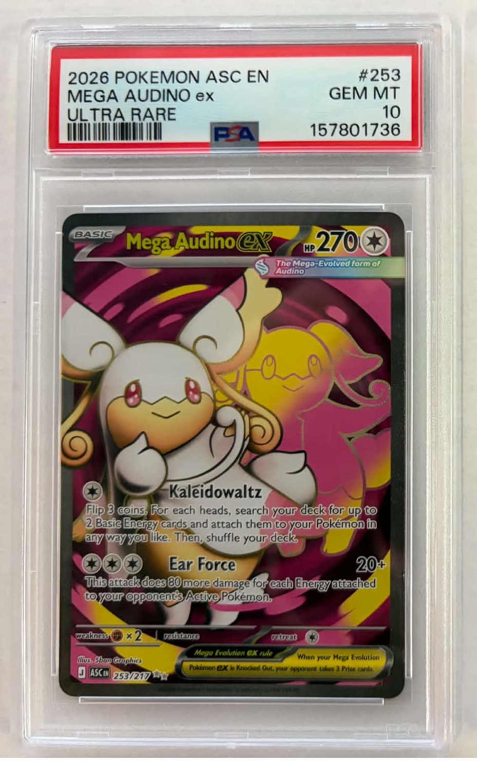 Mega Audino EX - ASC253 - PSA 10
