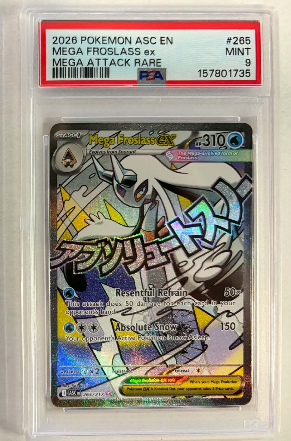 Mega Froslass EX - 265-217 - PSA 9
