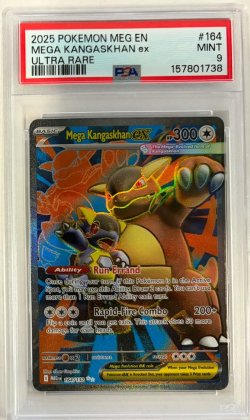 pokemon 4graded cards mega kangaskhan ex mega evolutions psa 9