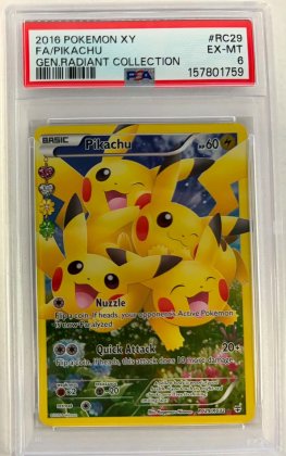pokemon 4graded cards pikachu radiant collection psa 6