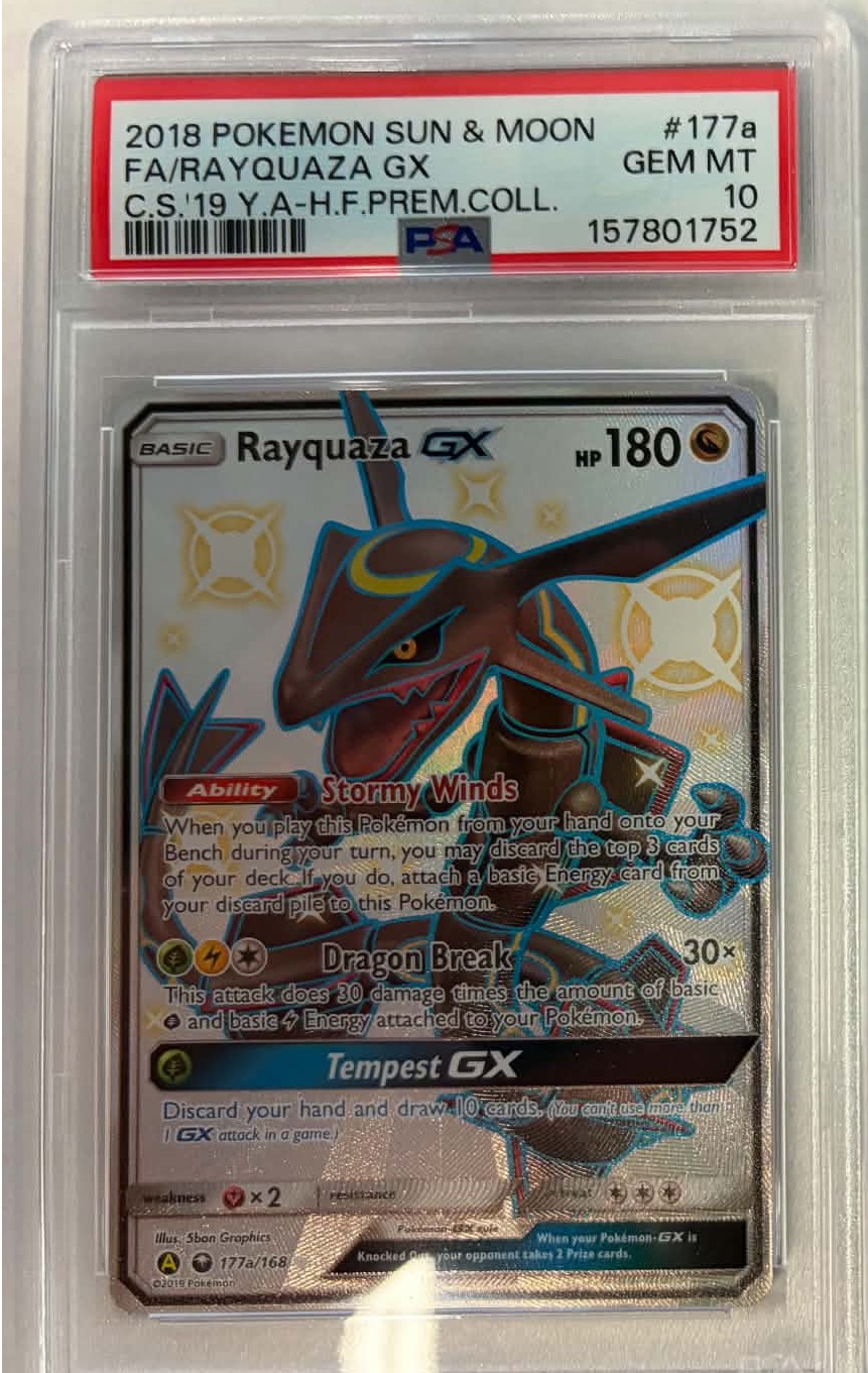 Rayquaza GX - 177a-168 - PSA 10