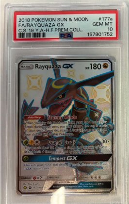 pokemon 4graded cards rayquaza gx 177a 168 psa 10