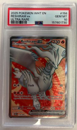 pokemon 4graded cards reshiram ex 158 086 psa 10