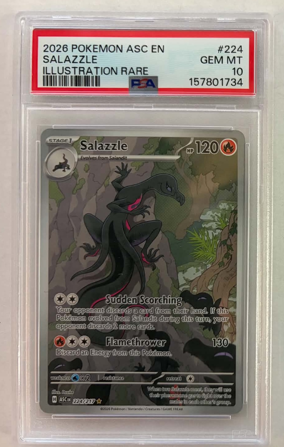 Salazzle 224-217 - Illustrator Rare - PSA 10