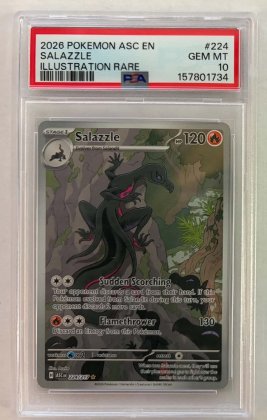 pokemon 4graded cards salazzle 224 217 illustrator rare psa 10