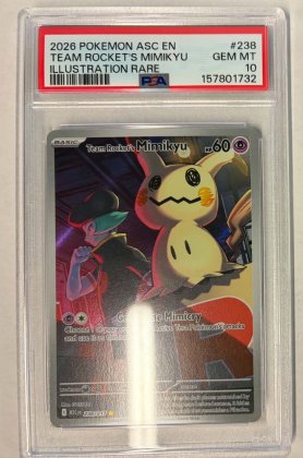 pokemon 4graded cards team rocket s mimikyu 238 217 illustrator rare psa 10