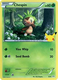 Chespin - 6-25 - 25th Anniversary Holo Promo