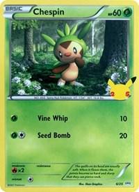 pokemon 4mcdonald s 25th anniversary chespin 6 25 25th anniversary holo promo