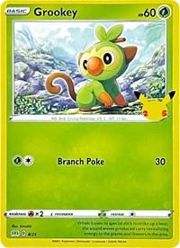 pokemon 4mcdonald s 25th anniversary grookey 8 25 25th anniversary non holo promo