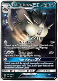 pokemon SM celestial storm alolan raticate gx 85 168