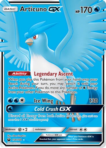 Articuno GX 154-168 Full Art