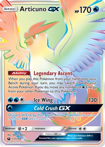 Articuno GX 171-168 (RAINBOW)