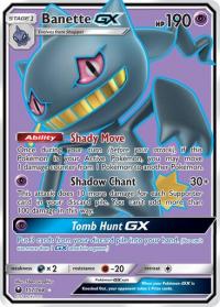 pokemon SM celestial storm banette gx 157 168 full art