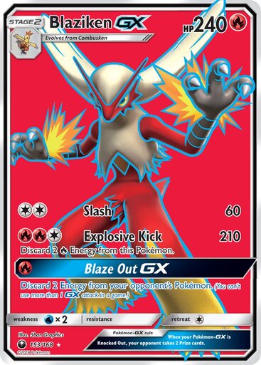 Blaziken GX 153-168 Full Art