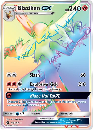 Blaziken GX 170-168 (RAINBOW)