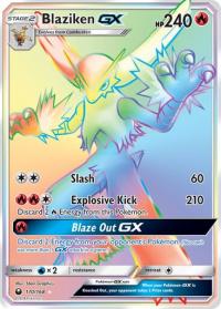 pokemon SM celestial storm blaziken gx 170 168 rainbow