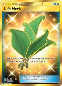 pokemon SM celestial storm life herb 180 168 secret rare